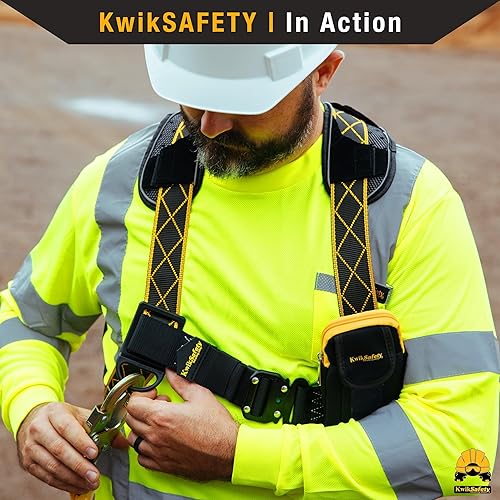Vista 27 de KwikSafety - Fall Protection Safety Harness - Construction & Roofing Fall Arrest Safety Harnesses - ANSI OSHA Compliant 4.) Paquete de 4 (Ahorre $15)