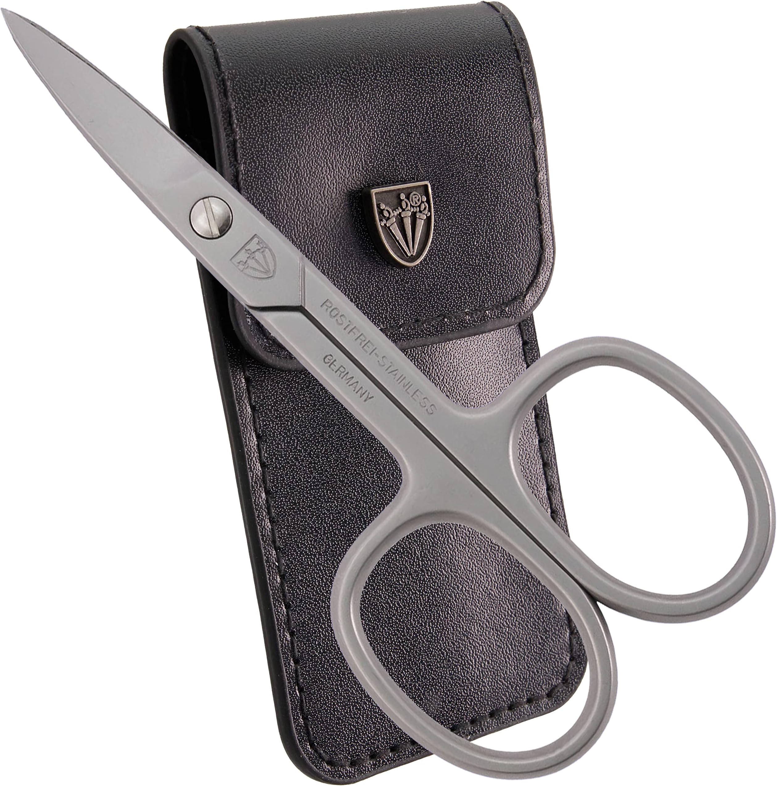 3 Swords Germany - brand quality STAINLESS STEEL INOX STRAIGHT NAIL SCISSORS (1 PIECE) with case for manicure pedicure - nail care by 3 Swords - Made in Germany