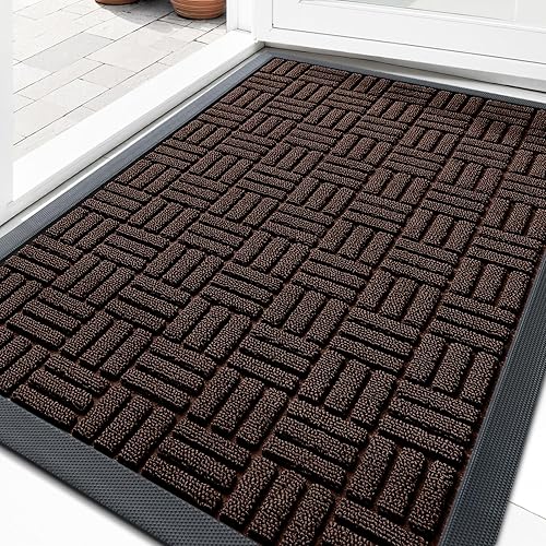 OLANLY Front Door Mat Outside Entrance 35x23, Absorbent, Heavy Duty