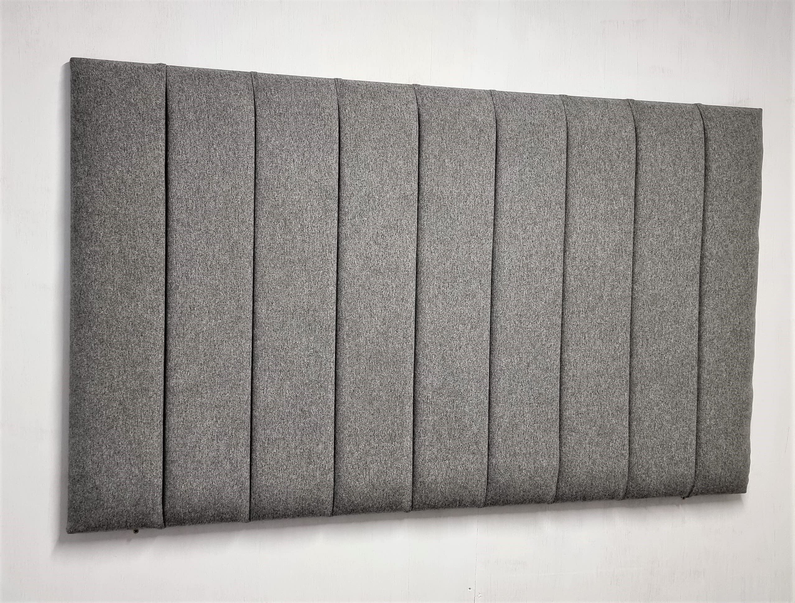 Hi-Q Furnishings 4ft Boston 32" Extra tall Crushed Velvet Headboard UK Manufactured. (Grey)