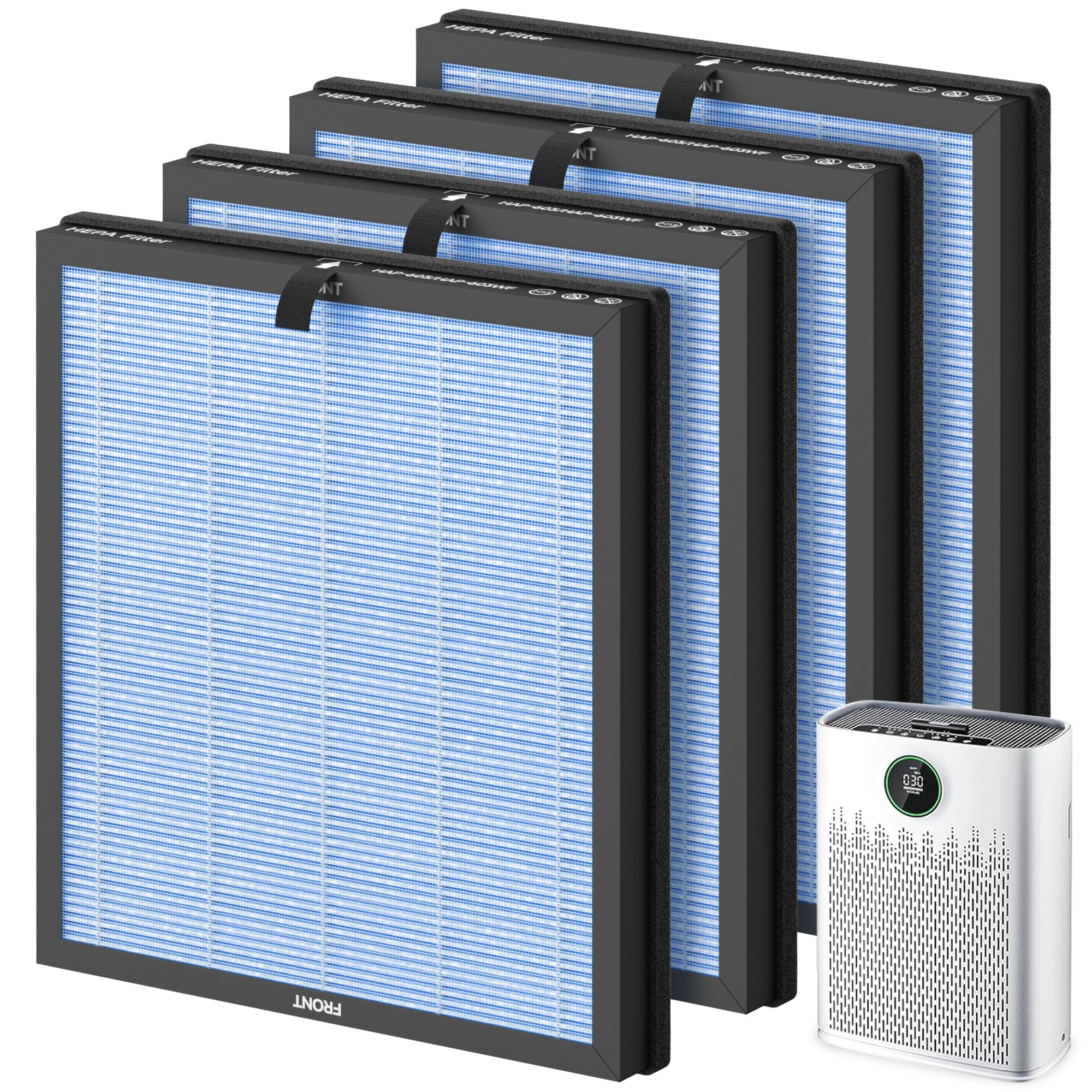 2 Stück HAP603 Ersatzfilter – Kompatibel Mit ECOSELF HAP603 / HAP603WF Luftreiniger Für Große Räume (3-stufiges Filtersystem)