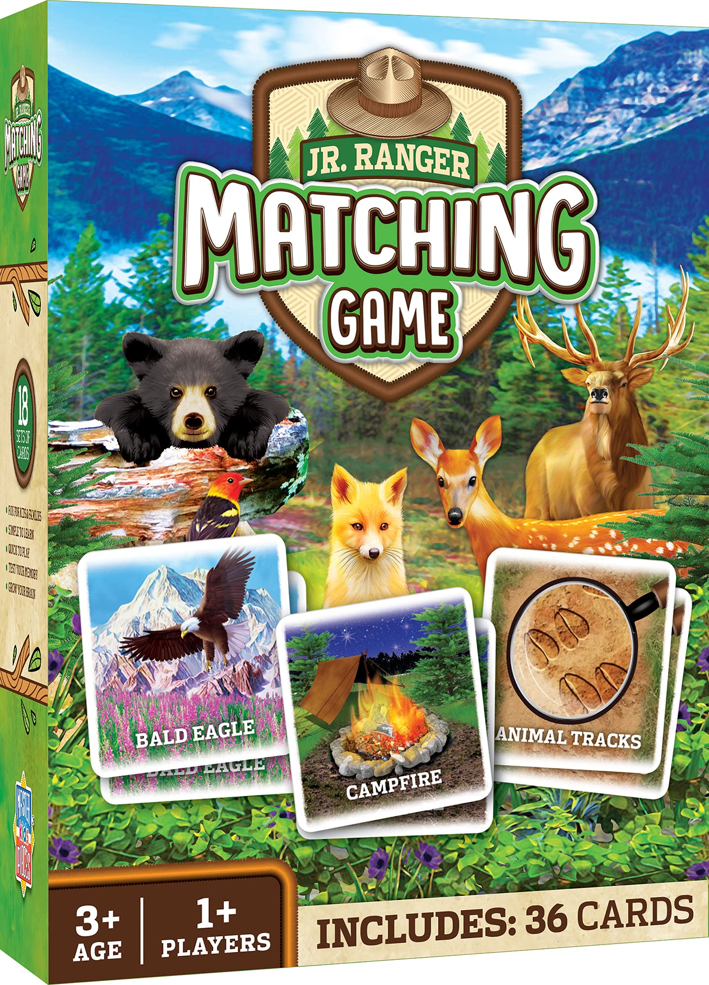 MasterPieces Kids Games - Jr Ranger Matching Game - Game for Kids and Family - Laugh and Learn