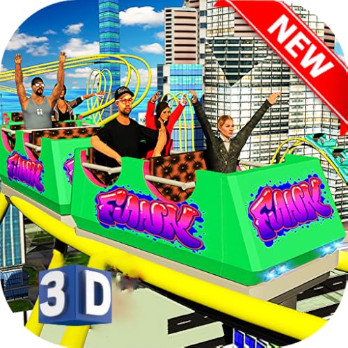 Crazy Roller Coaster Adventure - Grand Track Auto Car Drive - Simulateur de conduite extrêmement rapide en monde ouvert - Jeux Real Joy Ride pour les enfants - Ultimate Thrill Rider