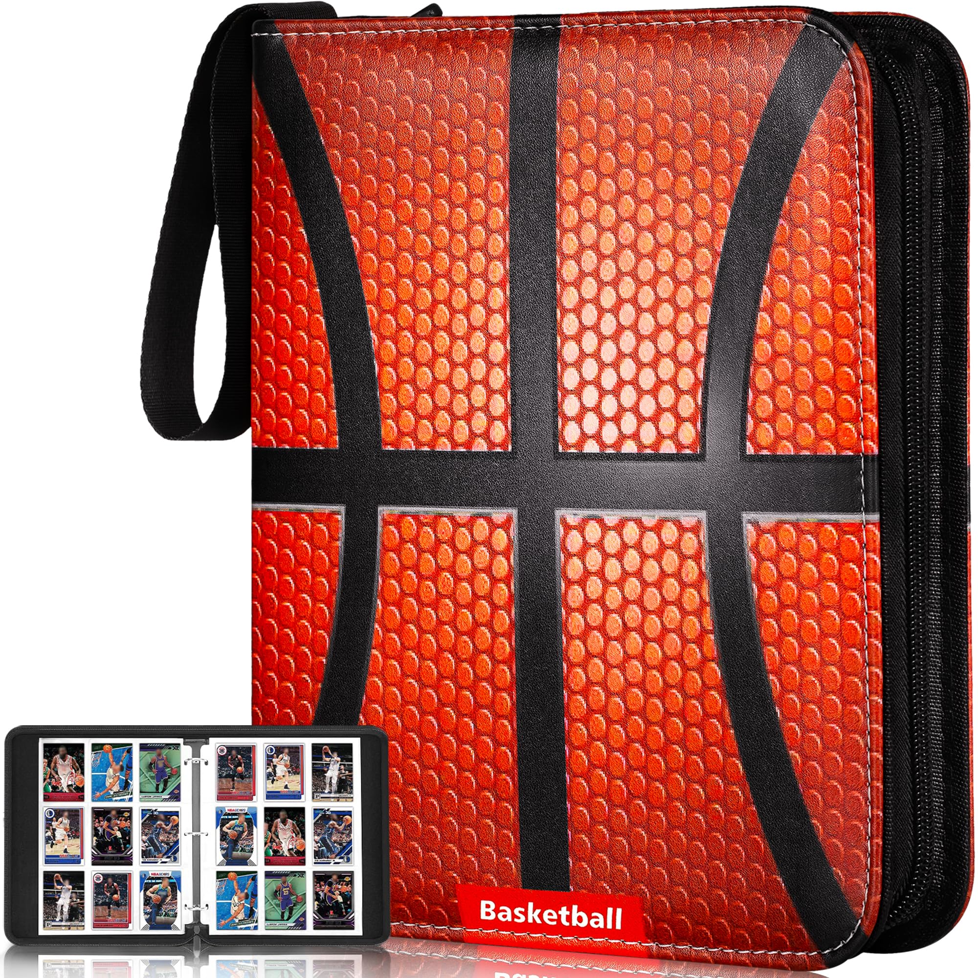 RONMONG Basketball Card Binder,2025-2026 Sports Trading Card with Sleeves Holder Album,990 Pockets Basketball Card Holder Sheets Display Storage Protectors for Collectors Boys and Girls Gift