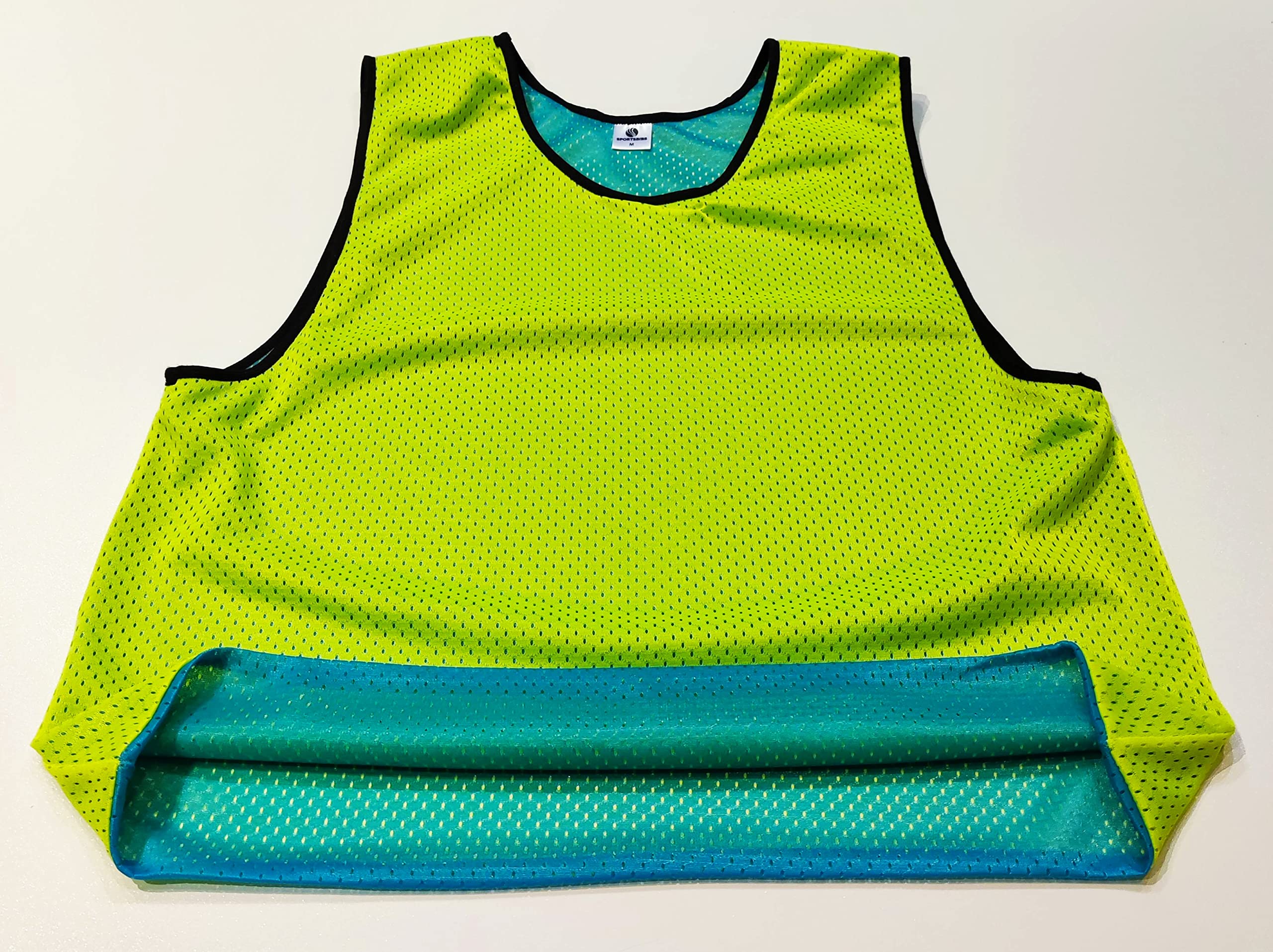 Chasuble réversible de Football - L'ensemble de 6 Gilets Double Face, Maille Scrimmage Training, Juniors et Adultes, Mêlée de Bavoirs de Sports, t-Shirt de Course Unisex S M L XL