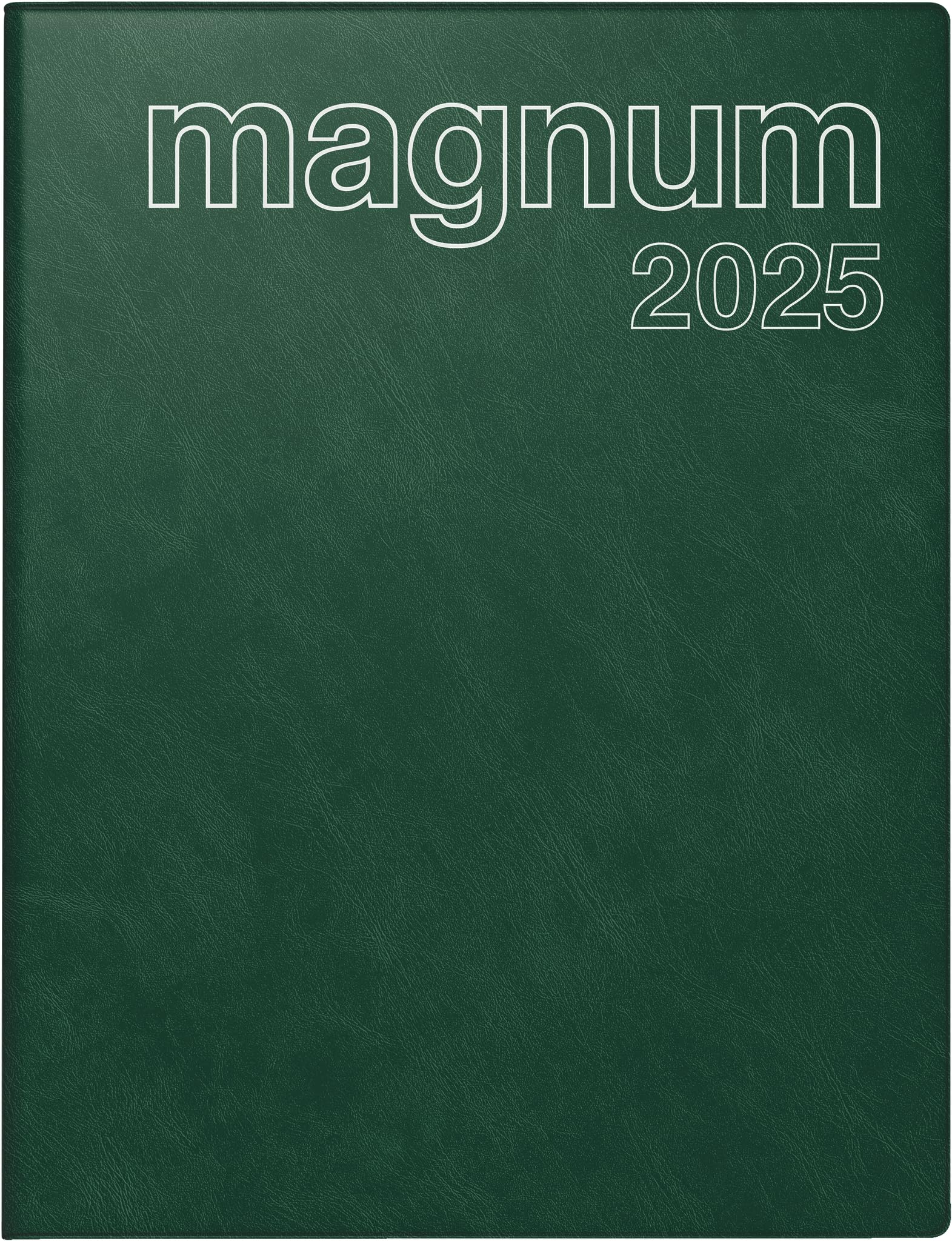 rido/idé Book Calendar Model Magnum (2025), 2 Pages = 1 Week, 183 × 240 mm, 144 Pages, Foam Film Cover Catana, Dark Green
