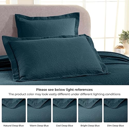 Miniatura 9 de Superior Juego de colcha de algodón con diseño de flor de lis, mantas cálidas, ropa de cama para todas las estaciones, decoración de dormitorio,