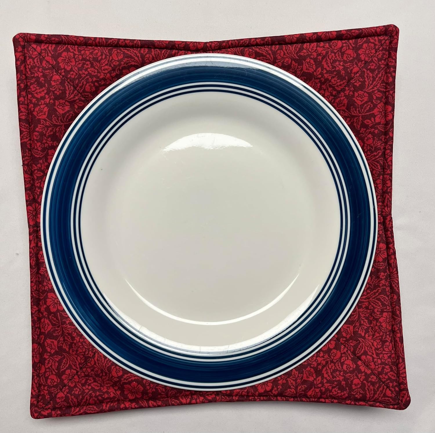 Two Large Red Plate Cozies, Red Plate holders, 210