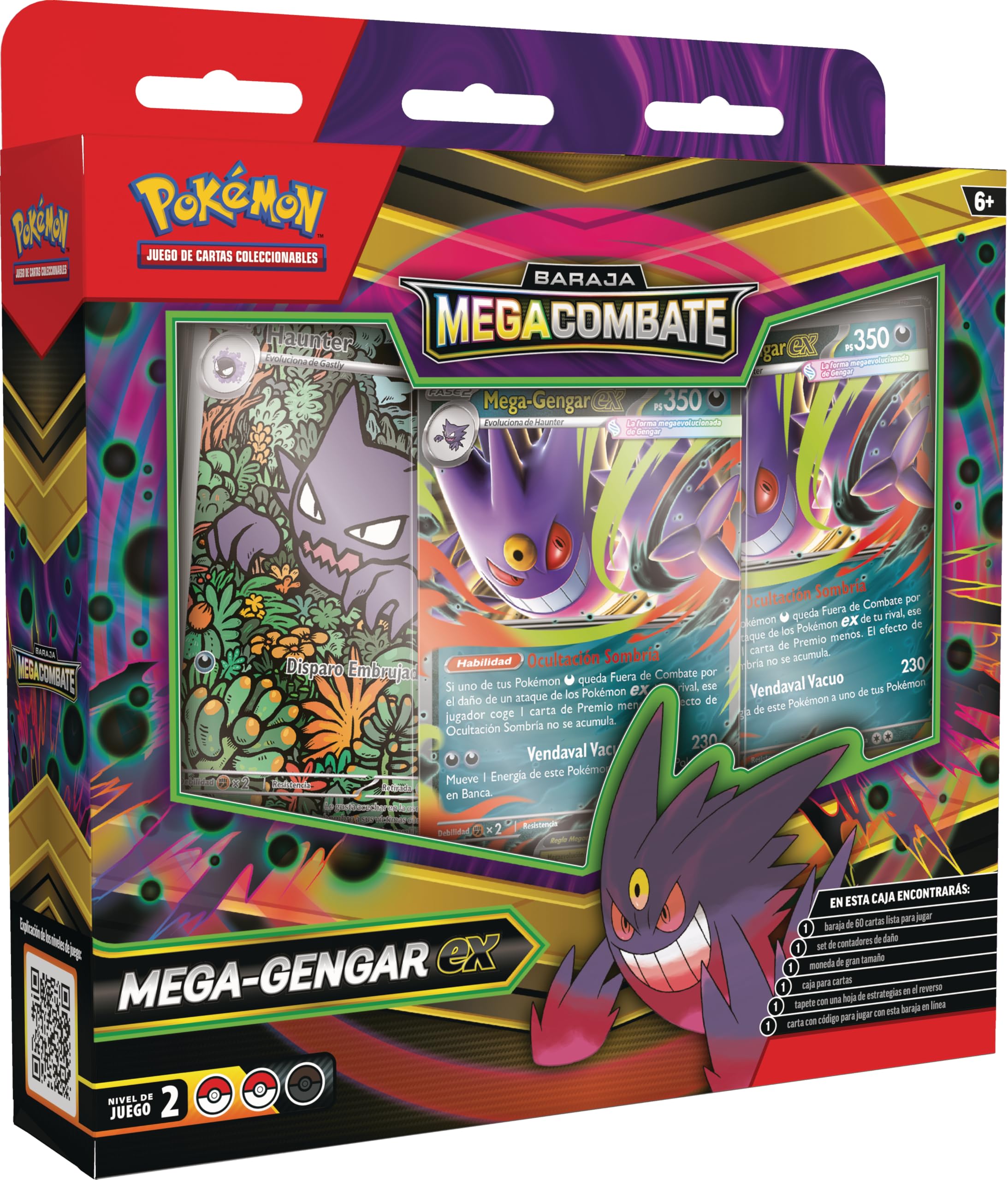 Pokémon: Baraja Megacombate de Mega-Gengar ex de JCC Pokémon (1 baraja de 60 Cartas Lista para Jugar)