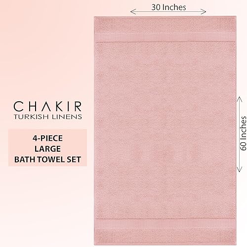 Miniatura 193 de Chakir Turkish Linens Toallas turcas de alta calidad 100% algodón para baño, toallas de baño grandes de 30 x 60 pulgadas (4 piezas, beige)