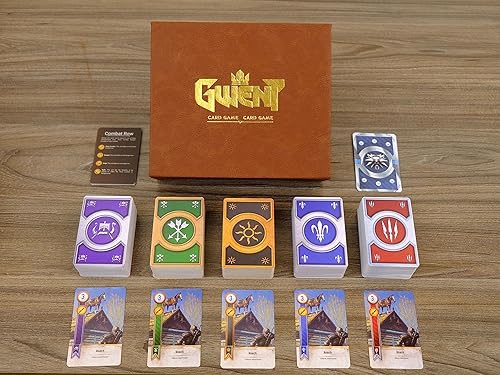 El juego de cartas Gwent | Colección completa con 5 mazos, 527 cartas premium, funda de cuero, tapete de juego, alfombrilla de mapa y expansión DLC