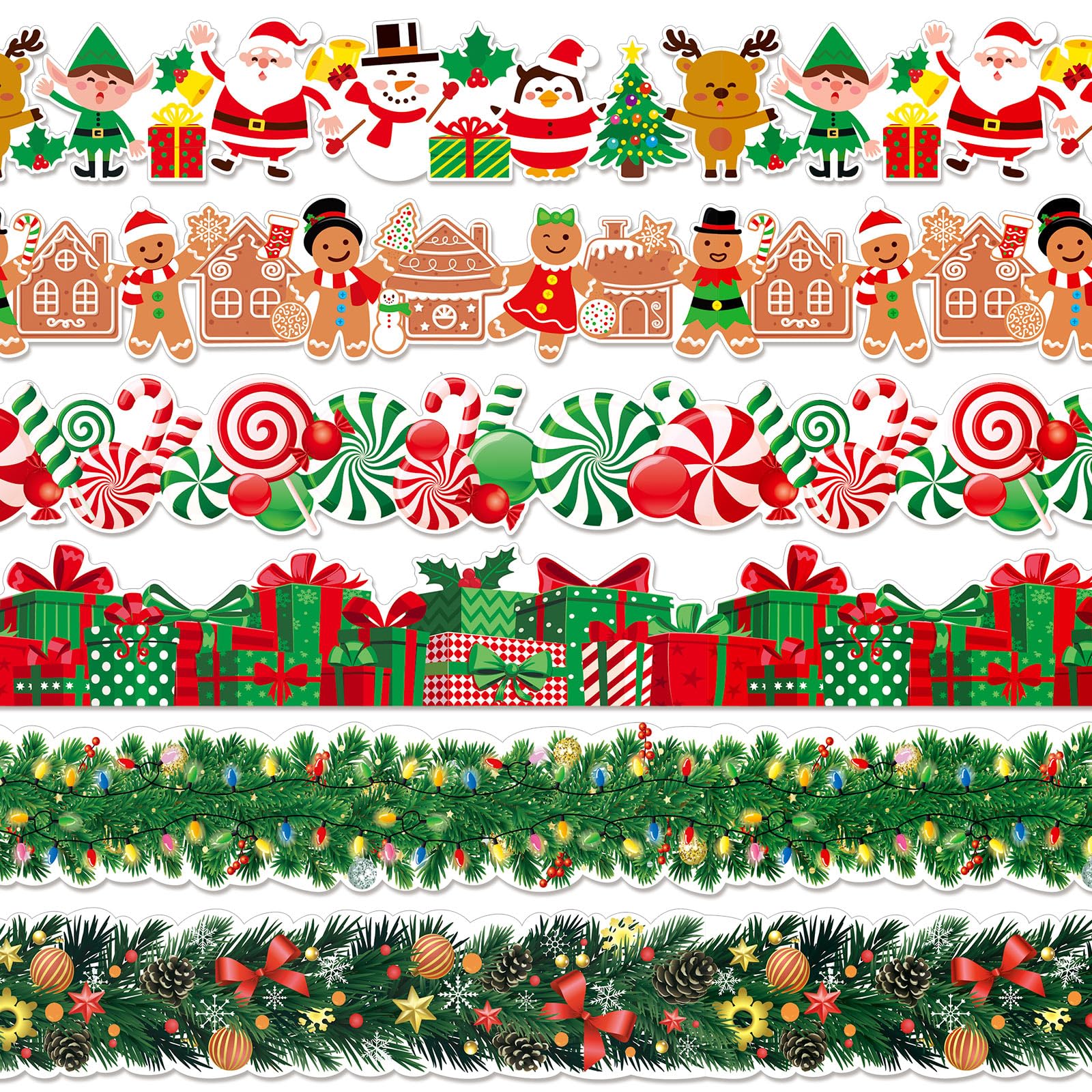 513020● HOLIDAY RUSSELL BORDER MINI Amazon.com: Seajan 6 Pcs 197 ft Christmas Bulletin Board
