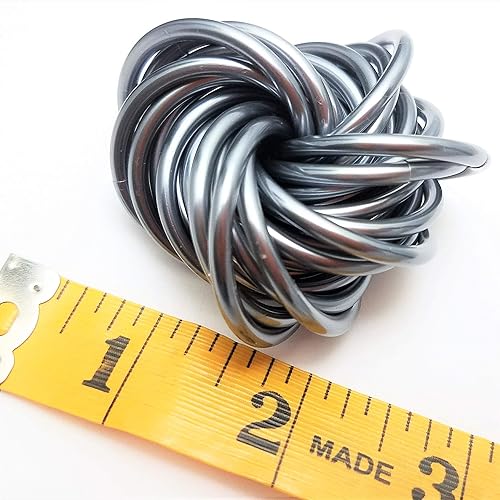 Miniatura 133 de Möbii Fidget Ball (Solid Color): Quiet Mobius ADHD Anxiety Stim Stress Relief Toy Tool for Home Travel Office or Desk (XL(Daydream), Full, Dark Iris)