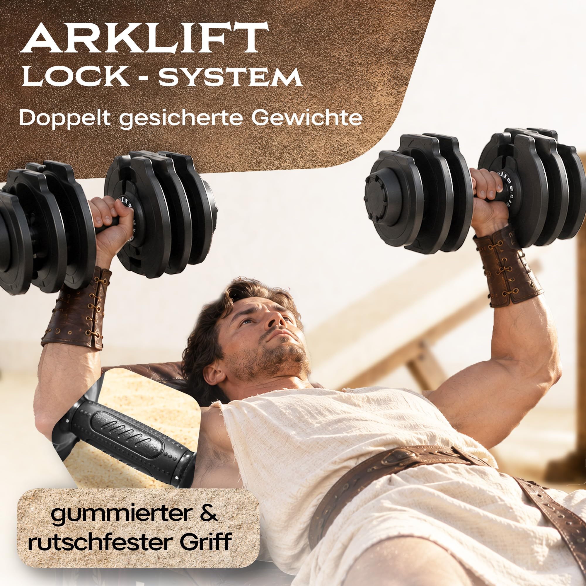 Mancuerna Regulable Juego de Mancuernas Ajustables | 12kg |18kg | 24kg | 40kg | Dumbbell Set compacto - Pesas regulables para Hombre & Mujer - Mancuernas