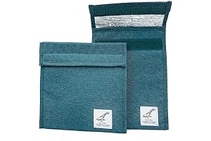 Reusable Insulated Pouch | 2 Pack | Burrito, Snack, Sandwich