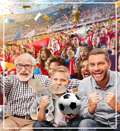 Miniatura 5 de DolliBu Peluche de alce con pelota de fútbol, suave alce abrazable, adorable juguete de peluche de alce, bonito regalo de vida silvestre para niños