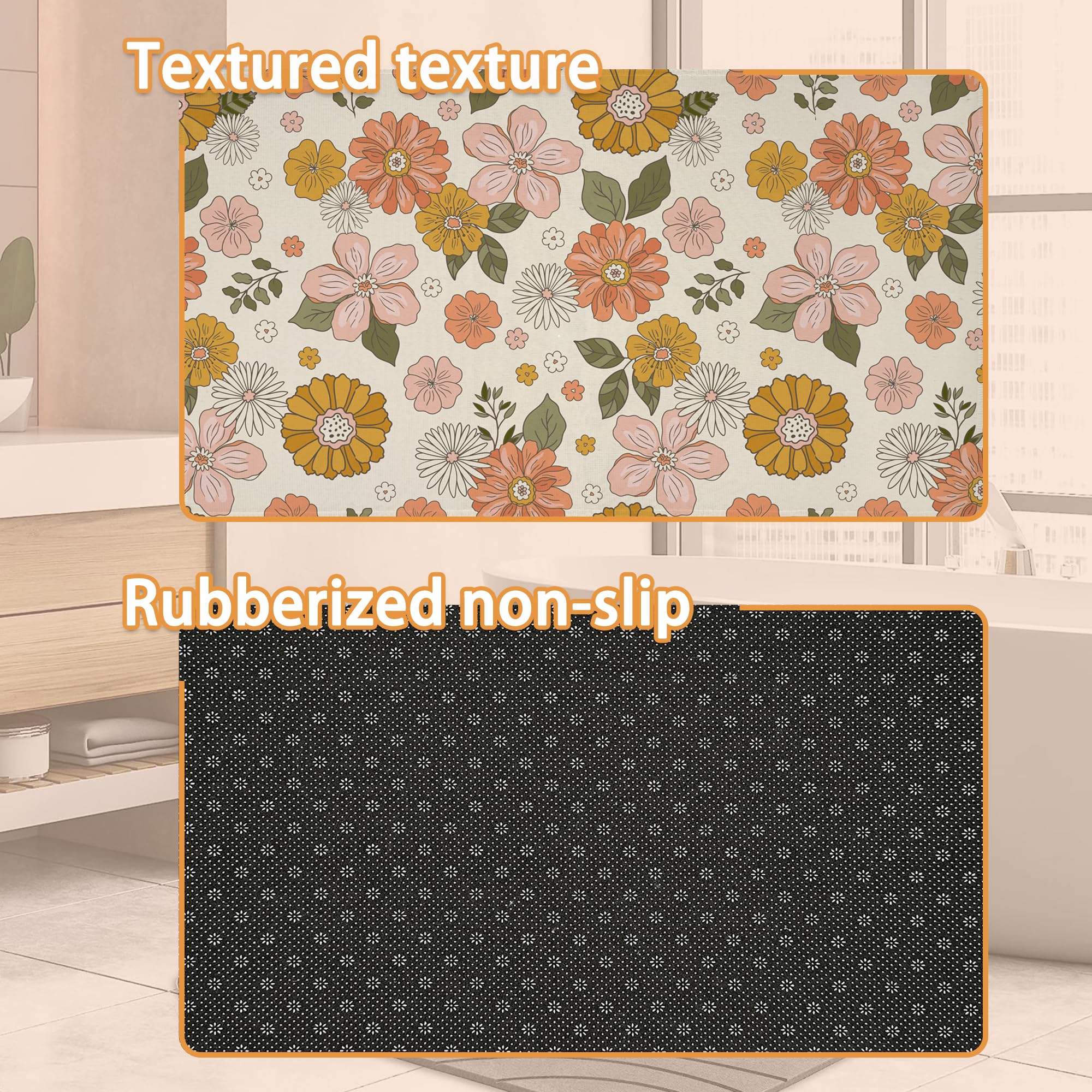 Fußmatte Psychedelische Schmetterlinge – 43x76 Cm, Rutschfeste Gummirückseite – Hippie Boho Deko Für Haustür & Wohnung