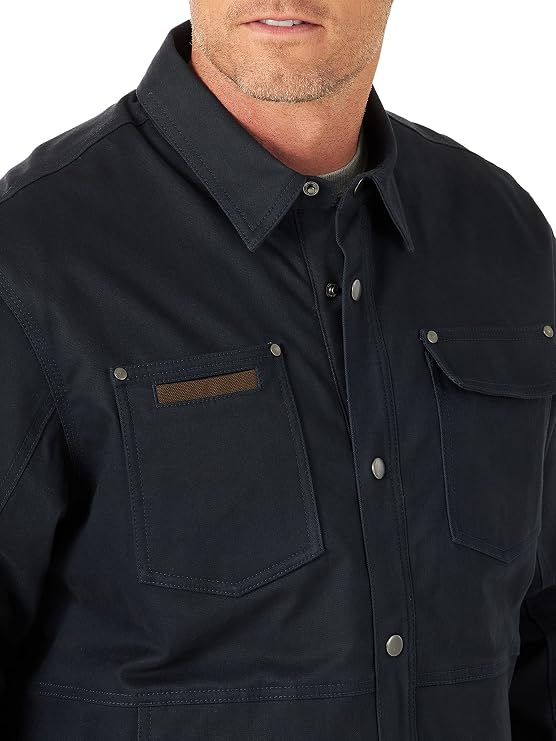 Wrangler Men's Tough Layers Twill Shirt Work Jacket