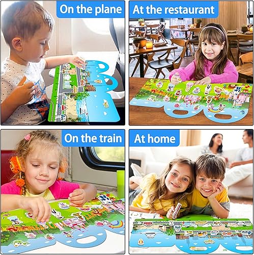 Miniatura 4 de iGetooy Libros de calcomanías reutilizables para niños pequeños de 1 a 3 años, calcomanías para niños de 2 a 4 años, calcomanías de princesa,