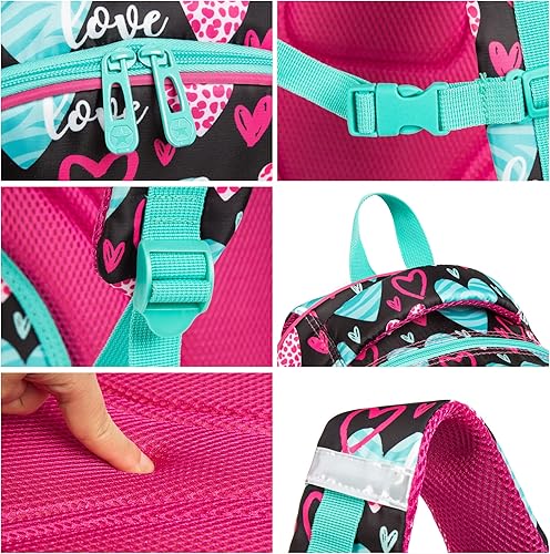 Miniatura 7 de Mochila escolar de 16 pulgadas para niños con lonchera aislada, estuche para lápices, bolsa ligera para estudiantes para niñas y niños