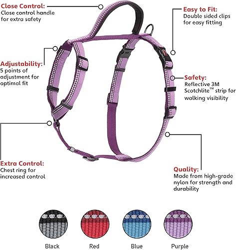 Miniatura 13 de HALTI Arnés para caminar, arnés ligero para perro con asa, reflectante y ajustable, ideal para paseos de cachorros, adecuado para perros pequeños