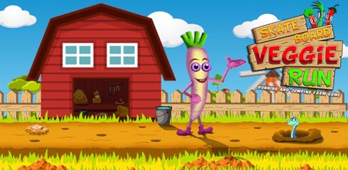 Skateboard Veggie Run: Running & Jumping Farm Game
