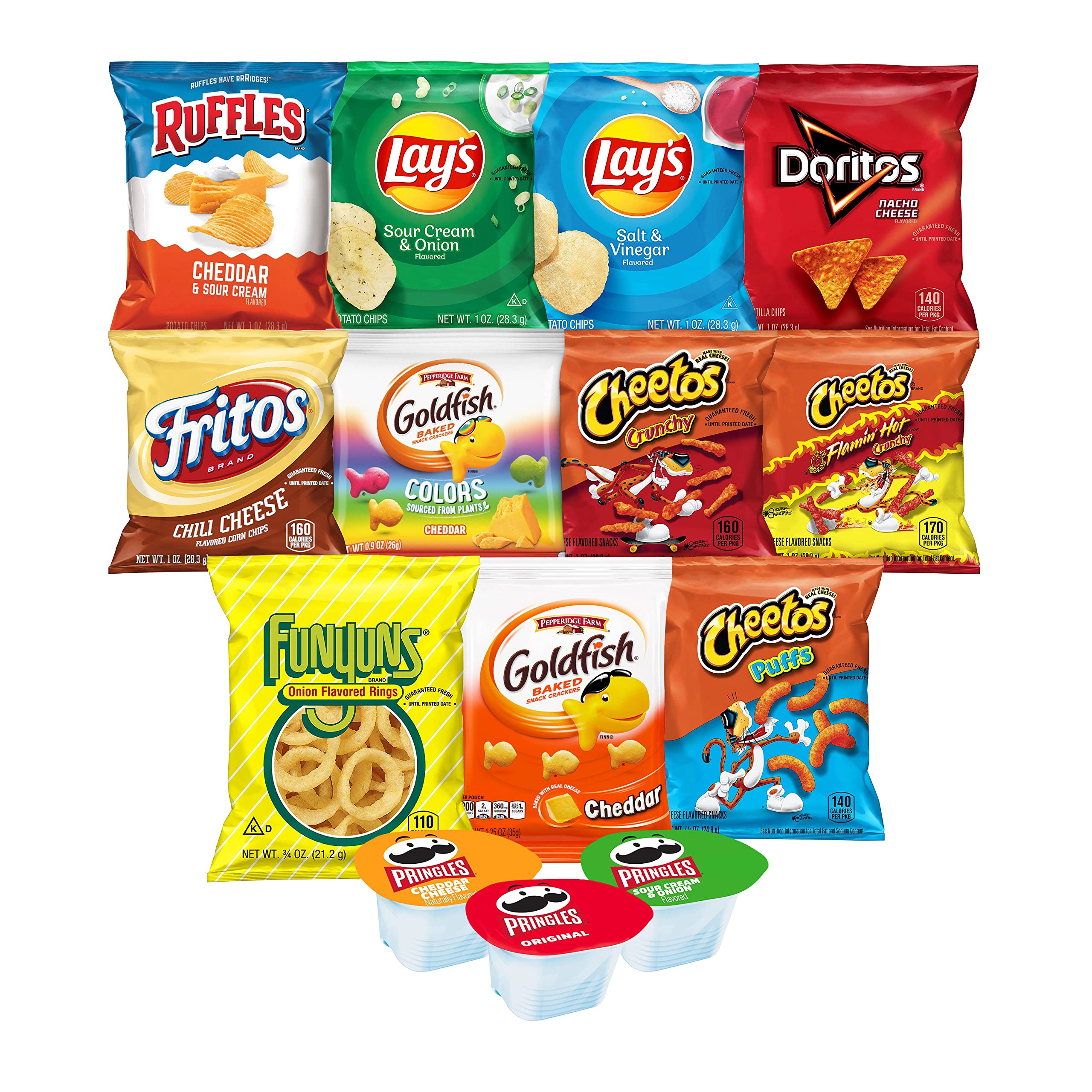 Buy VARIETY PACK Hot Snacks Lays & Ruffles Chips, Crunchy Cheetos