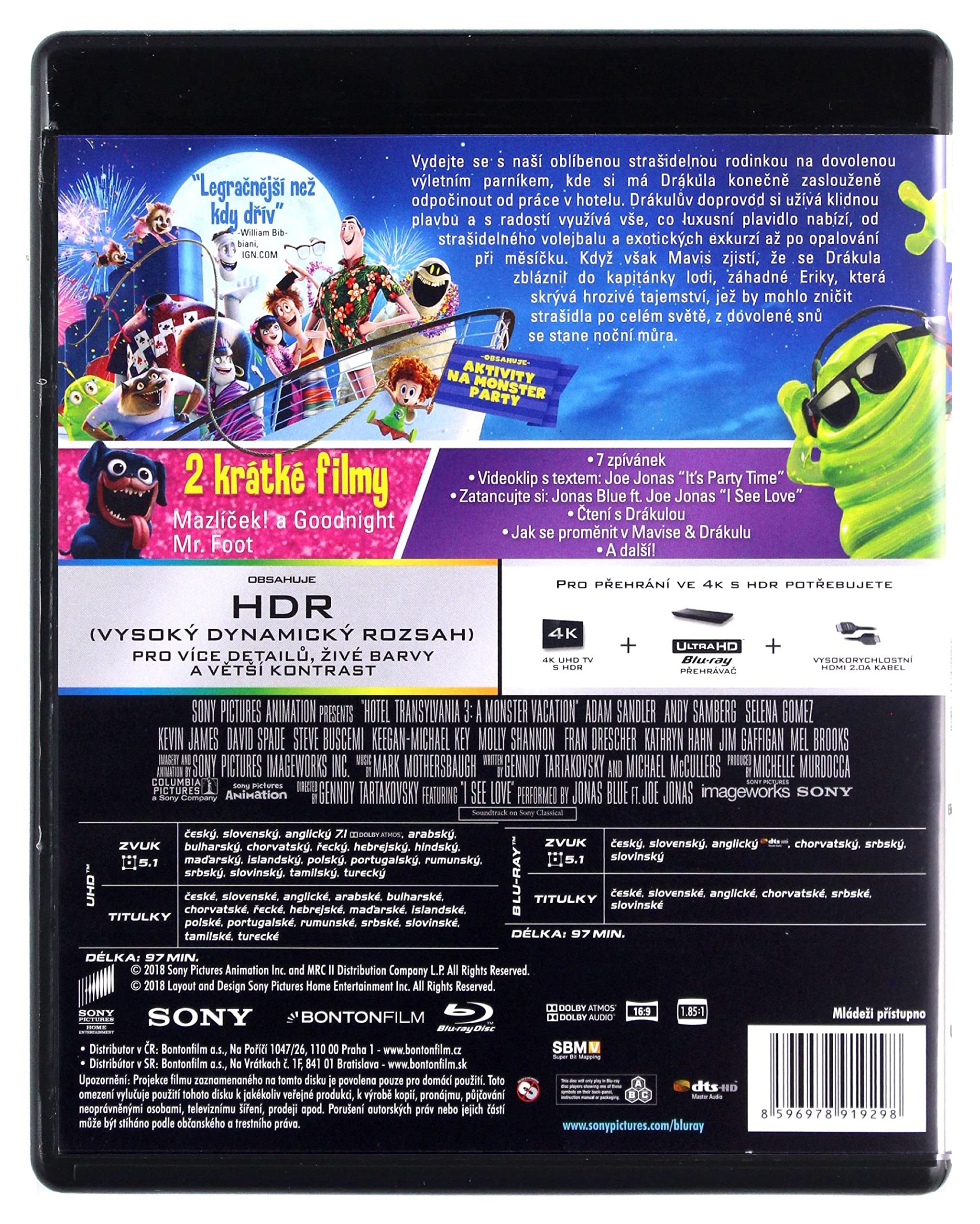 Hotel Transylvania 3: Summer Vacation 4K UHD [Blu-Ray] [Region Free] (IMPORT) (Nessuna versione italiana)