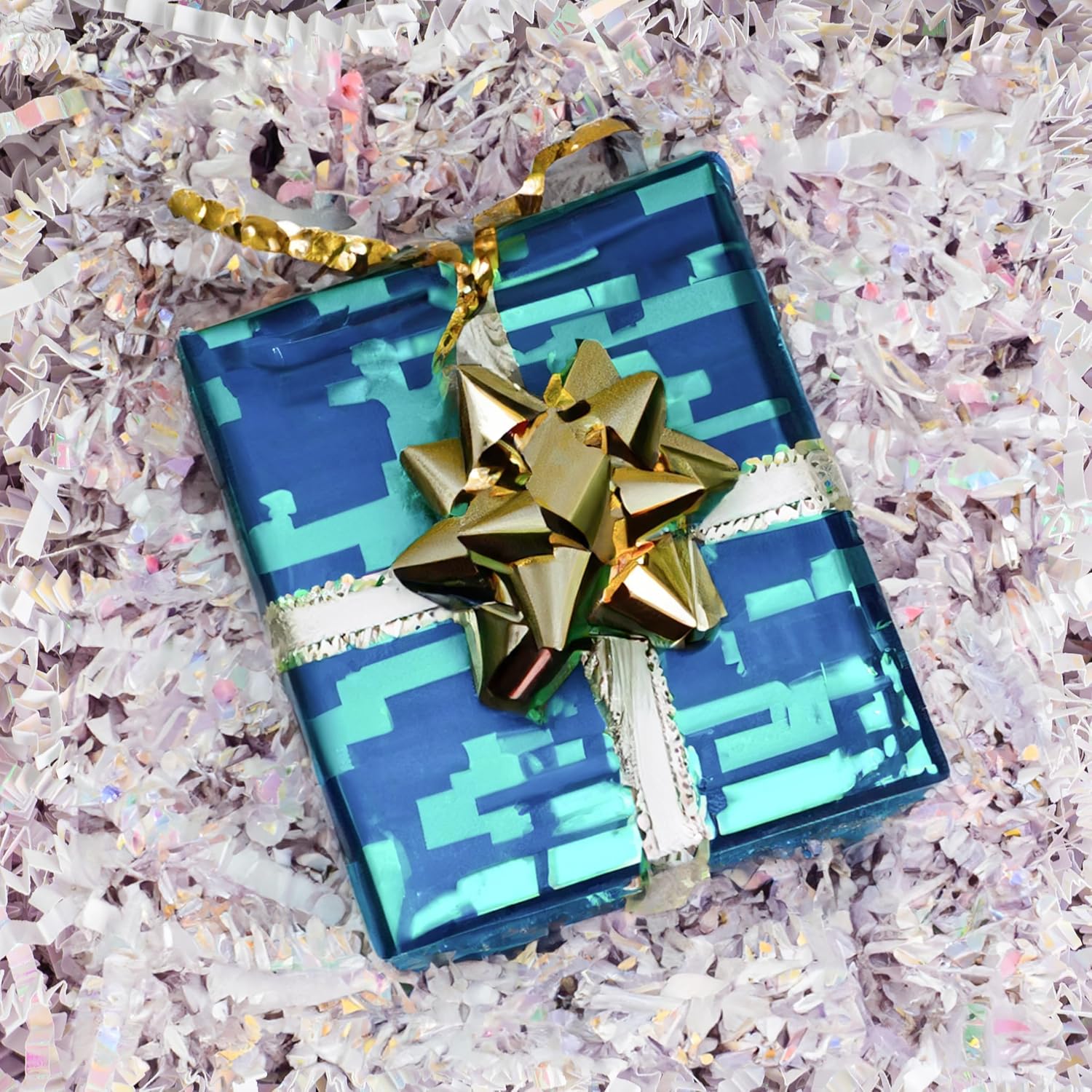 Uptotop 1 LB Supply Crinkle Cut Paper Shred Filler for Gift Wrapping Basket Filling, Birthday, Christmas, Thanksgiving, Wedding, Mother's Day, Diamond White - Image 3