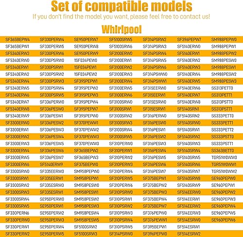 Miniatura 4 de SGP-400 - Juego de 4 bandejas de goteo cuadradas cromadas de porcelana negra de 7.75 pulgadas, repuesto WP786333 AP6011553 PS11744751 786333