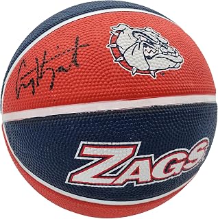 Corey Kispert Autographed Gonzaga Bulldogs Logo Rubber Basketball MCS Holo Stock #194799 - Autographed College Basketballs