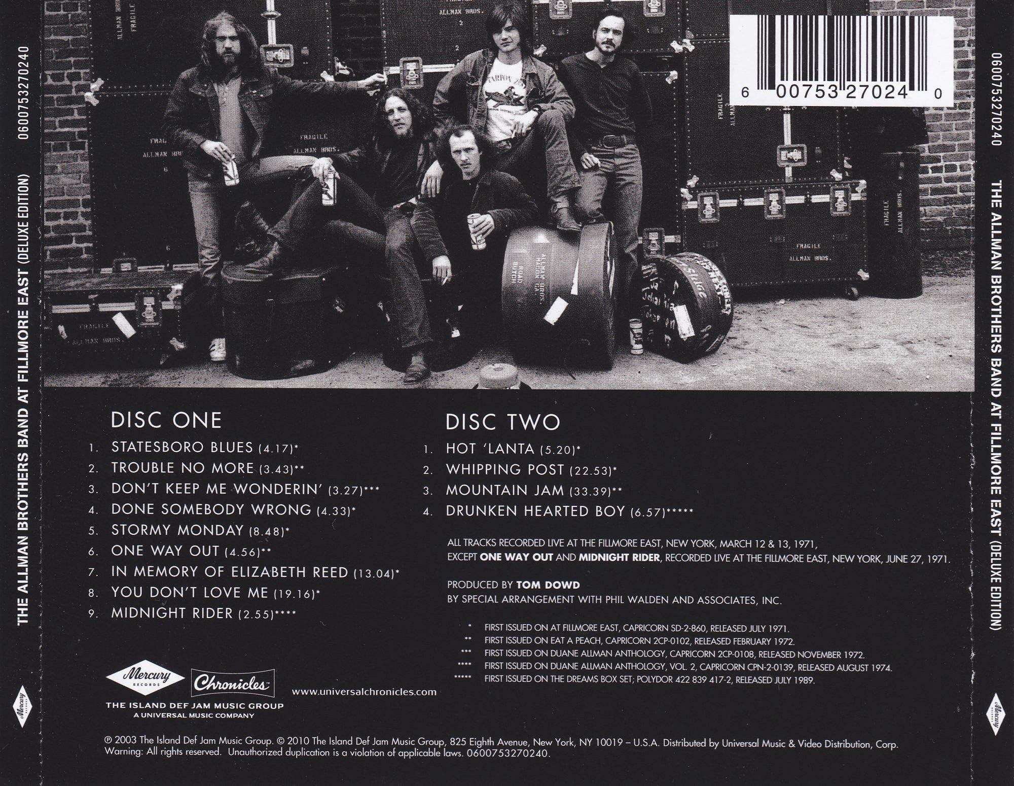 AT FILLMORE EAST D.E.J.