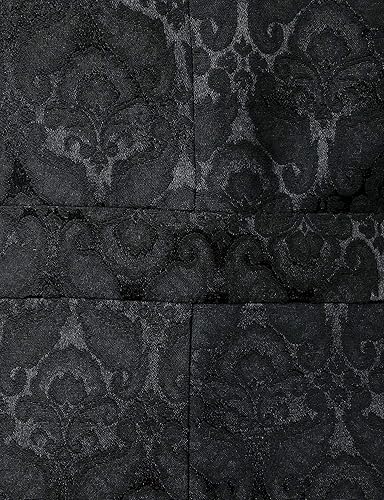 Miniatura 6 de ZEROYAA Chaleco de brocado jacquard de doble botonadura gótico steampunk para hombre, chaleco sin mangas