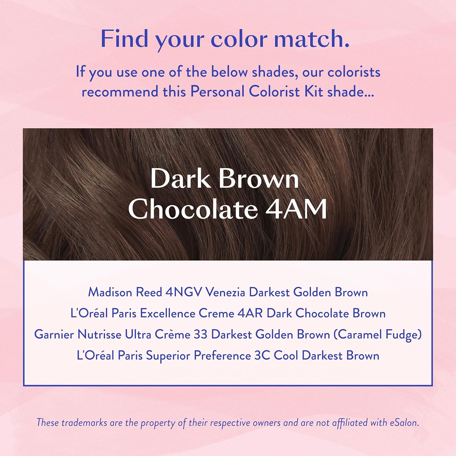 eSalon Permanent Hair Color & Hair Dye Kit - Dark Brown Chocolate - Personal Colorist for Up To 100% Gray Coverage, Ammonia-Free, All Hair Types