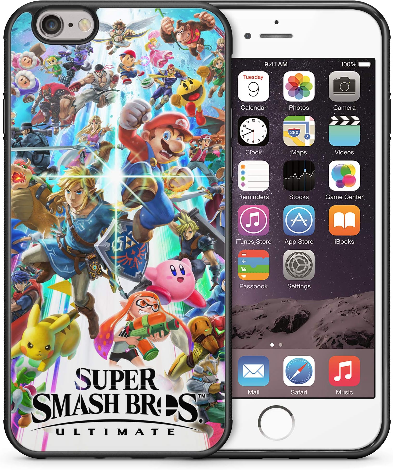 ModifiedCases Game Cover Smash Bros Ultimate Bumper Case Compatible with iPhone 6 Plus/6S Plus