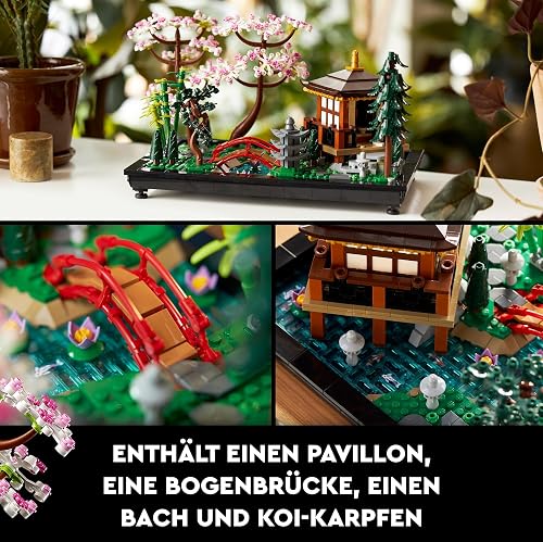 LEGO 21060 Architecture Himeji Castle Set, Landmarks Collection Model Building Kit for Adults & 10315 Icons Tranquil Garden, Botanical Zen Garden Kit for Adults with Lotus Flowers - 7