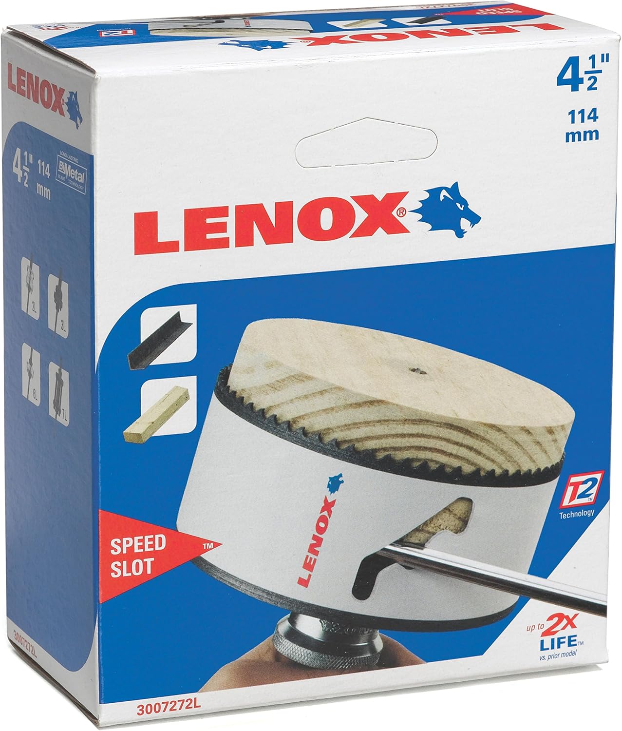 LENOX Tools Bi-Metal Speed Slot Hole Saw with T3 Technology, 4-1/2"