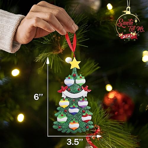 Miniatura 16 de Adornos de Navidad 2023 para familias grandes, adorno de Navidad personalizado para la primera familia de 6, adorno personalizado para familia