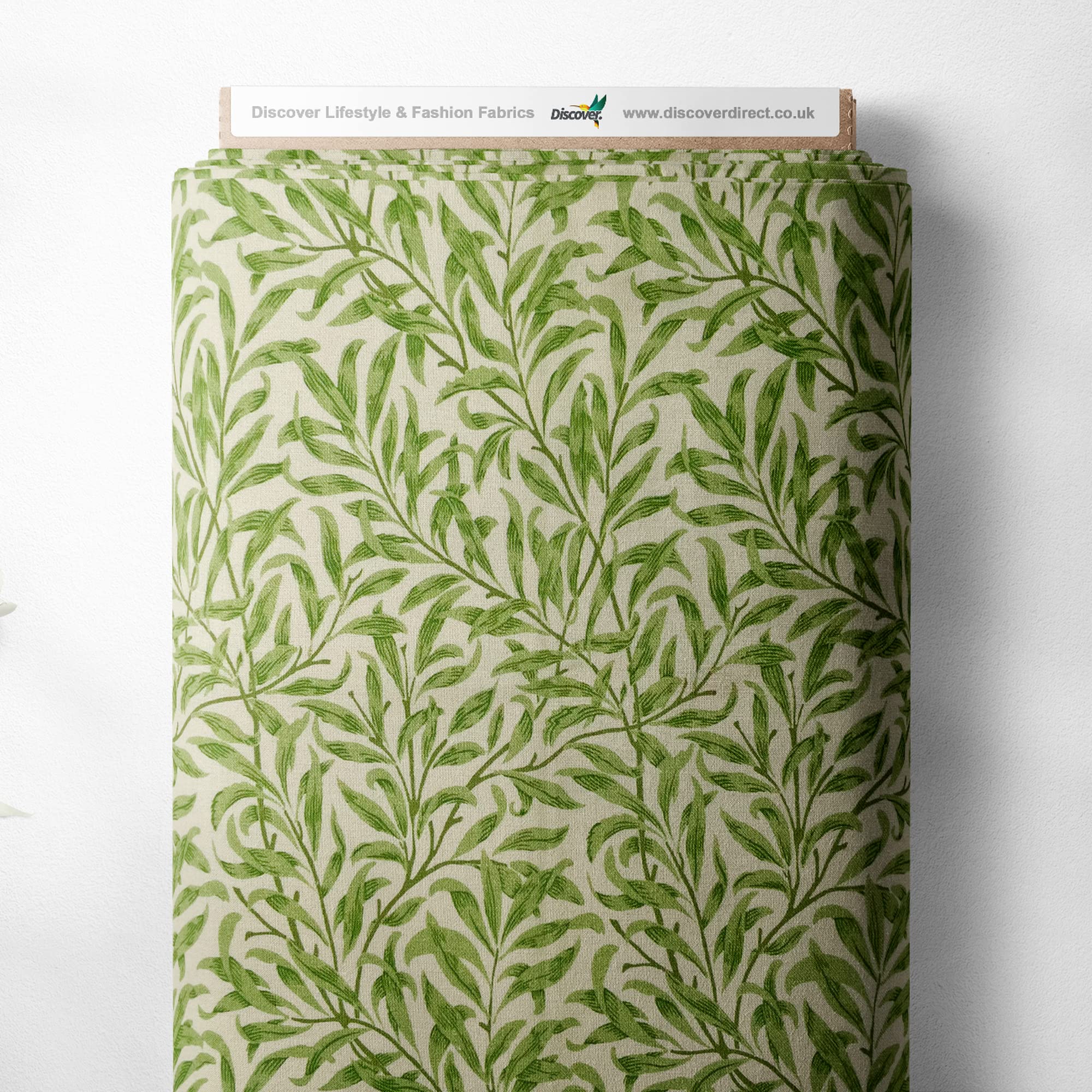 100% Cotton William Morris Willow Bough Printed Design Quilting Craft Dress Quality Sewing Fabric Material | 55" - 140 cm Wide (per Metre, Sage)