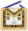 SialkotCrafts Masonic Apron-Embroidered Past Master Apron Royal Blue With Gold Fringe
