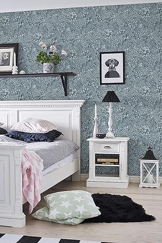 Miniatura 6 de Heroad Papel tapiz floral de 16.1 x 393 pulgadas, papel tapiz autoadhesivo de flores silvestres, papel de contacto autoadhesivo para gabinetes,