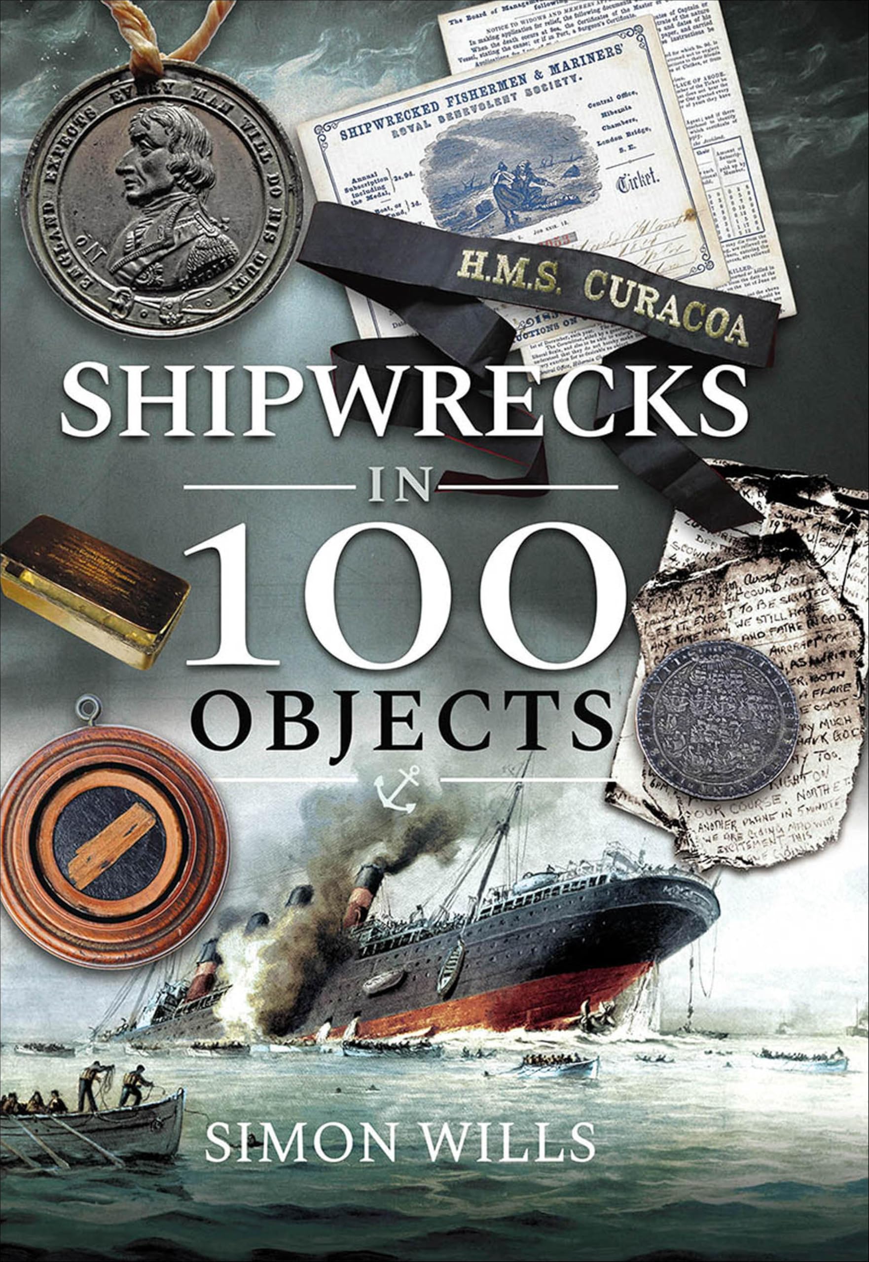 Livre Shipwrecks in 100 Objects histoire maritime naufrages en anglais
