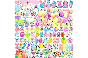 Pastel Easter Eggs with Toy and Stickers