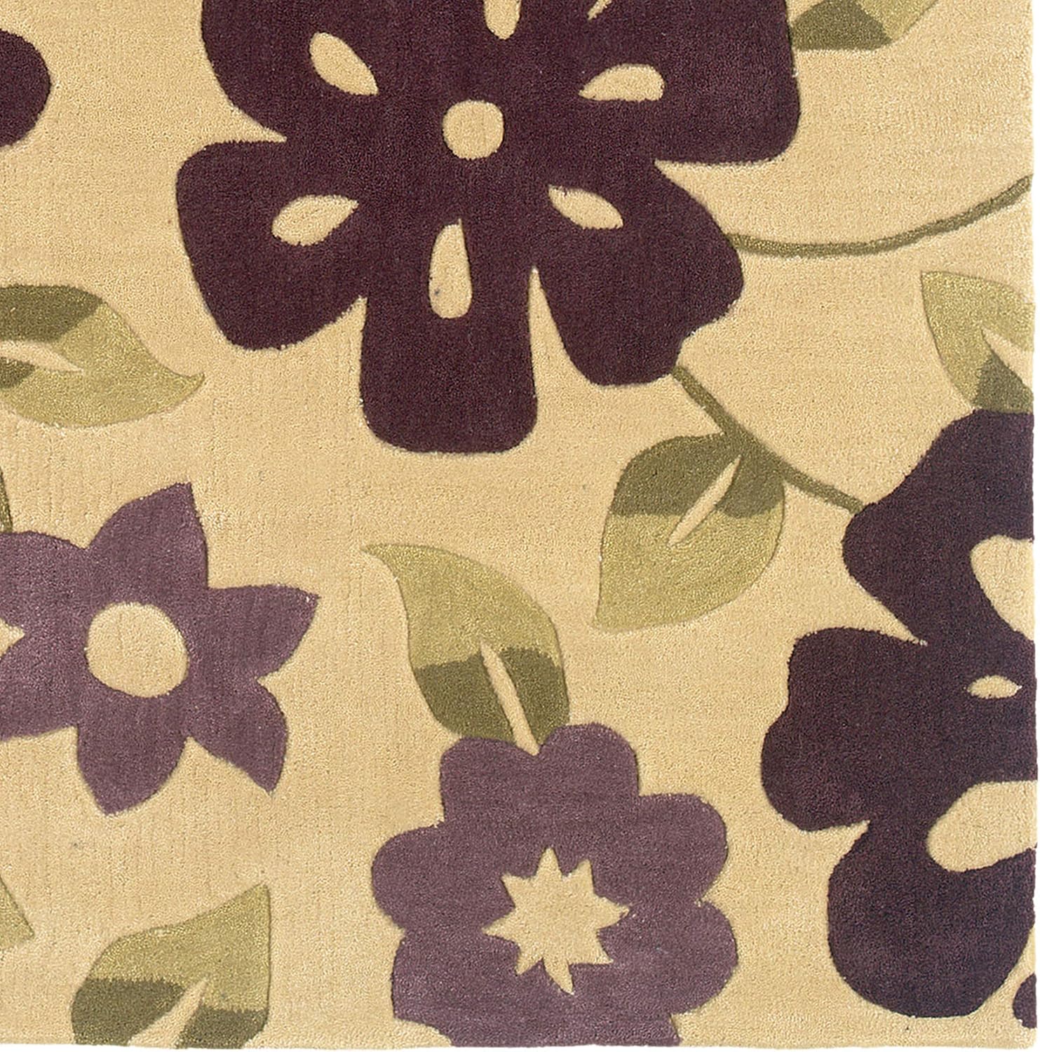 Linon RUG-TARL1181 Trio Collection, Off/White, 8 x 10