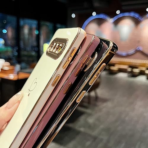 Miniatura 3 de ZTOFEAR - Funda compatible con Samsung Galaxy S10, diseño de corazones de amor chapado con protección para lente de cámara, TPU suave galvanizado,