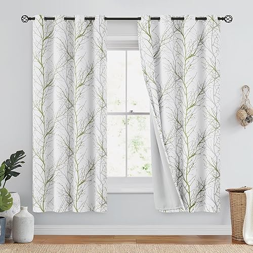 Vista 52 de Fmfunctex. - Cortinas con estampado de ramas. Rama Amarillo