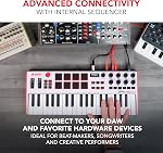 Akai Professional MPK Mini Plus - USB MIDI Keyboard Controller with 37 Mini Keys, 8 MPC Pads, Sequencer, MIDI/CV/Gate I/O and Native Instruments Sound Package, White Limited Edition