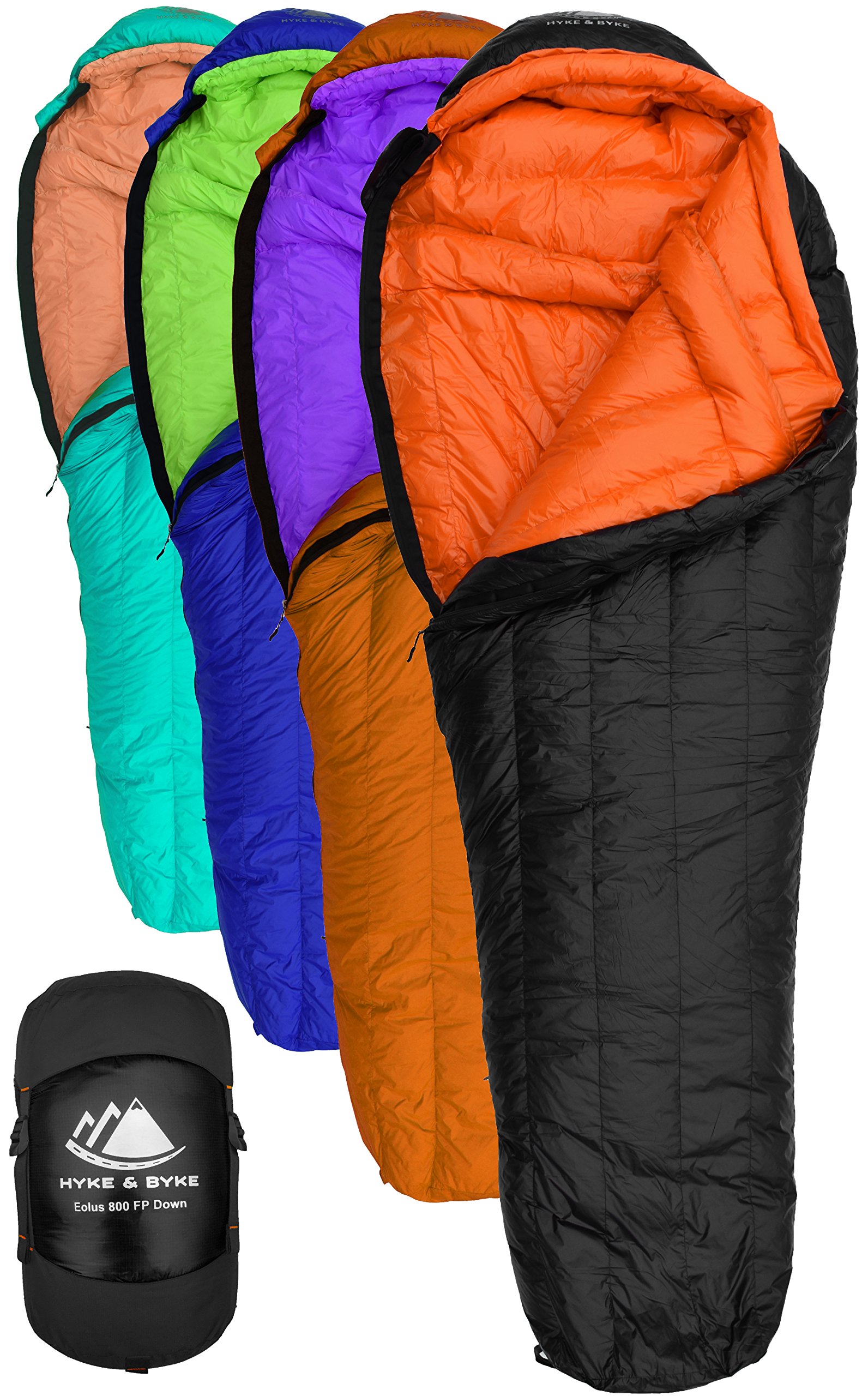 Hyke & Byke Eolus 15 & 30 Degree F 800 Fill Power Hydrophobic Goose