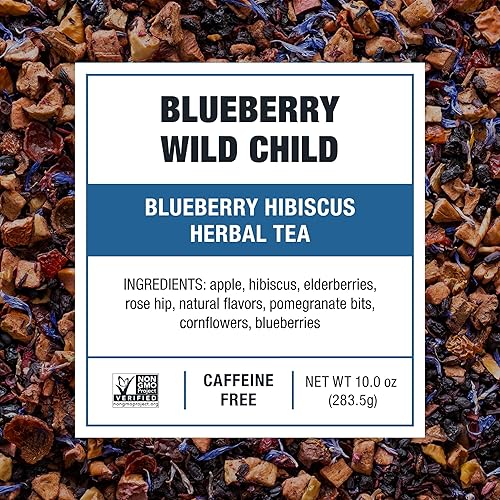 Miniatura 6 de Tiesta Tea - Blueberry Wild Child Cold Brew  Té de hierbas de hibisco de arándanos  Mezcla de té helado de hojas sueltas  Té helado sin cafeína  10