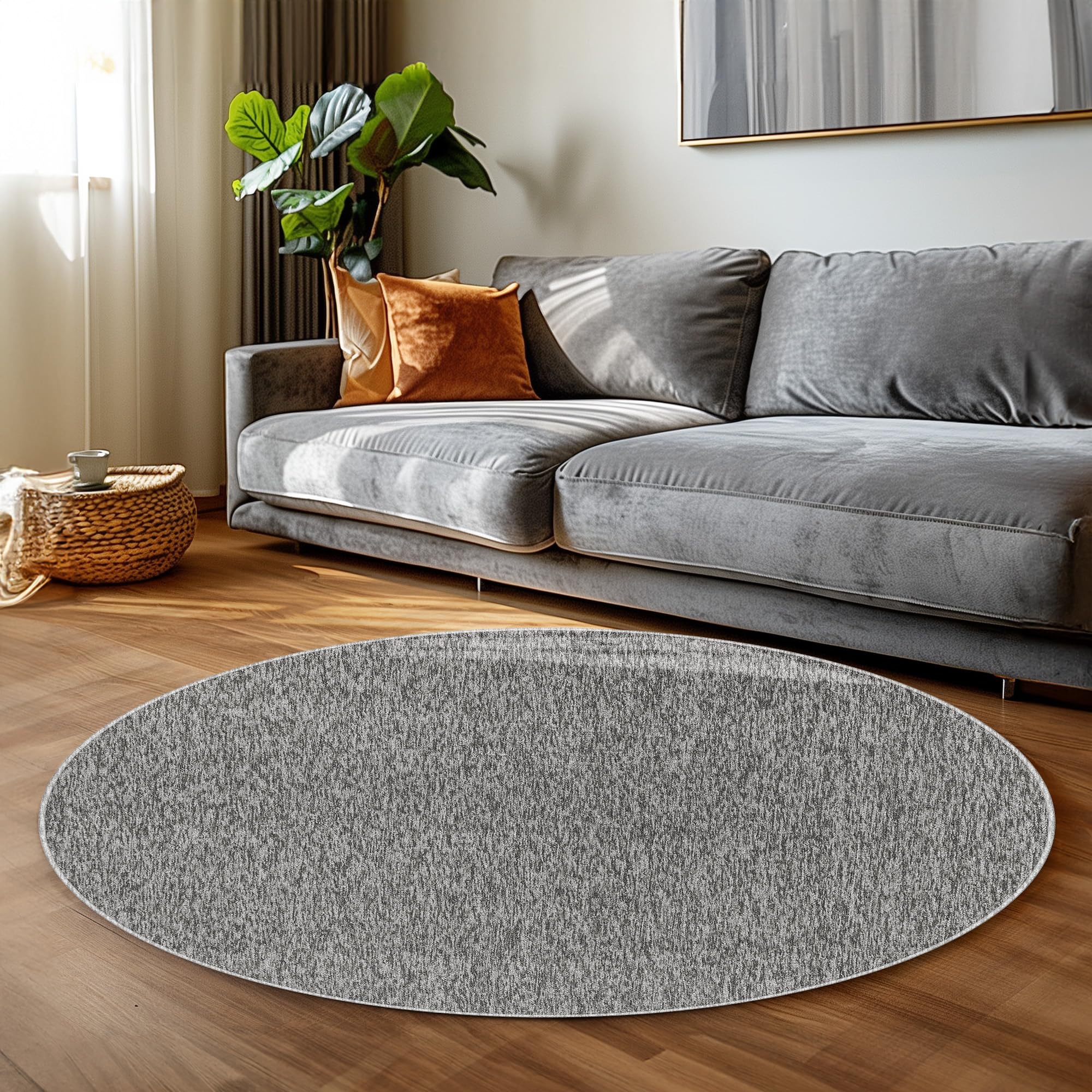 Teppich Kurzflor Flachgewebe Schlingenteppich meliert Pflegeleicht für Wohnzimmer Schlafzimmer